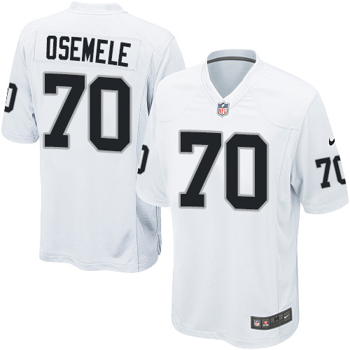 Men's Game Kelechi Osemele Nike Jersey White Road - #70 NFL Oakland Raiders